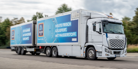 Grüne Logistik: ALDI SÜD bringt Wasserstoff-Lkw auf die Straße