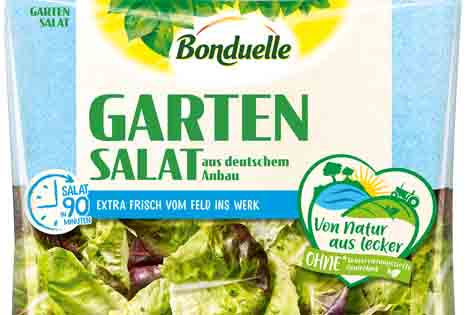 Bonduelle setzt auf Frische und Innovation: Gartensalat in 90 Minuten vom Feld ins Werk